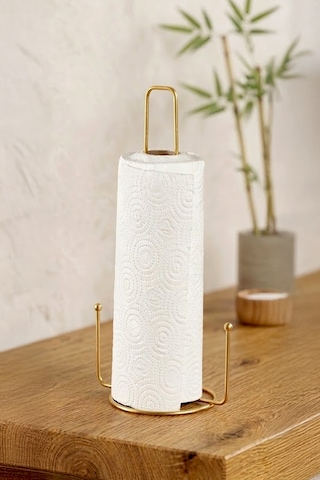 Paslanmaz Metal Peçetelik-rulo Kağıt Havluluk 29 Cm Gold