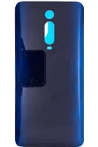 Xiaomi Mi 9t Logolu Pil Kapağı - Lens Hariç - Mavi Mavi