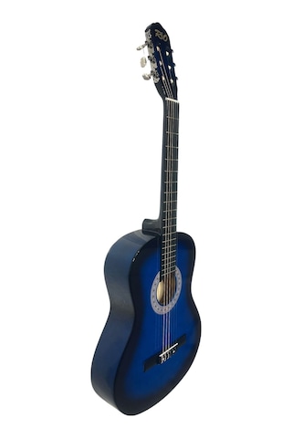 Sap Ayarlı 4/4 Tam Boy Mavi Klasik Gitar Seti Kılıf-pena Dahil