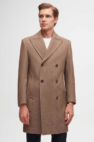 D's Damat Ds Damat Regular Fit Kahverengi Balıksırtı Kruvaze Palto 3hf0832200151 Kahverengi