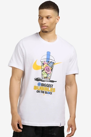 Nike Oc Sole Food Cotton Mens Tee White Erkek Günlük Stil Tişört Beyaz Beyaz