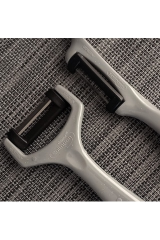 Solingen Yan Ve Düz Soyacak 2'Li Gri Çok Renkli