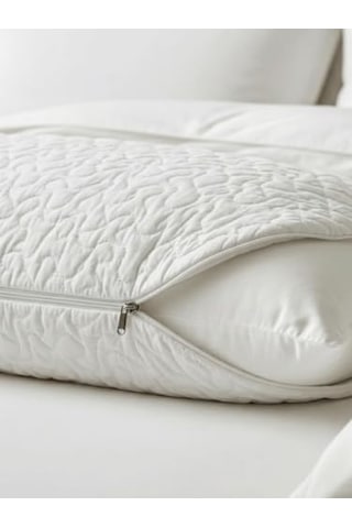 Beylini 2'li Yastık Alezi Sıvı Geçirmez Kapitone Fermuarlı Yıkanabilir Antialerjik Yastık Koruyucu 50x70 Cm Açık Indigo