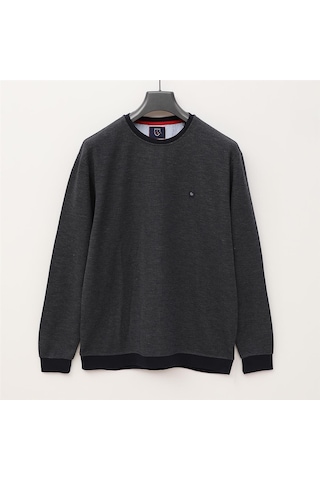 Dio Rise Erkek Uzun Kol İnce Sweatshirt - Czt-130 - Füme - Lacivert Füme - Lacivert