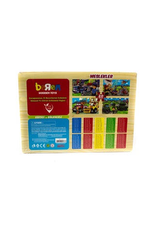 Ahşap Puzzle Meslekler 20 Parça Puzzle Çarpım Tablosu