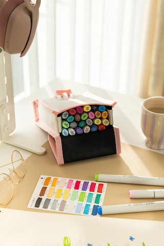 24 Lü Çift Uçlu Alkol Bazlı Marker Kalem Seti Brush + Chisel