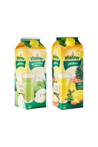 Pfanner 2 Lt Yeşil Elma Ve Ananas Meyve Suyu 2 Li Paket