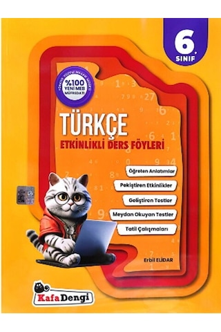 Kafadengi 6. Sınıf Türkçe Etkinlikli Ders Föyleri Kafa Dengi Yayınları