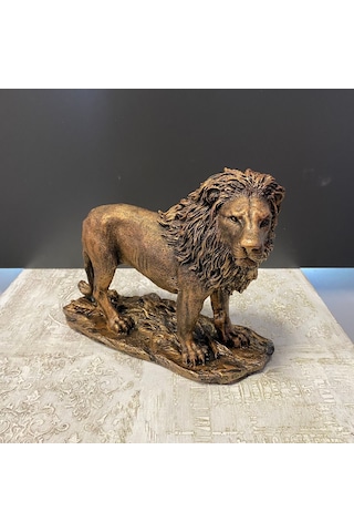 Dekoratif Bronz Büyük Aslan Biblo