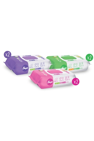 Sleepy Natural + Floral + Herbal Kişisel Bakım Havlusu Çanta Boy 6x25 150 Yaprak 6 Paket
