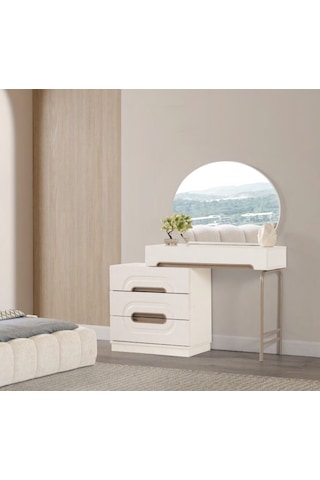 Hale Mdf Membran 6 Kapaklı Reflekte Camlı Gardırop Ve Yatak Odası Takımı Beyaz