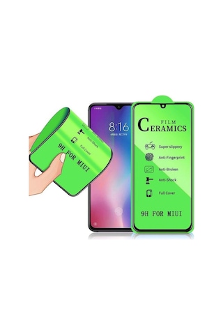 Apple iPhone Uyumlu 8 Plus Ekran Koruyucu-ceramic Screen Protectoor -ekran Koruyucu Siyah