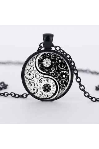 Karişikotto Jwl Ying Yang Kolye Uzak Doğu Tao 3D Kolyesi Kolyeleri Sarı