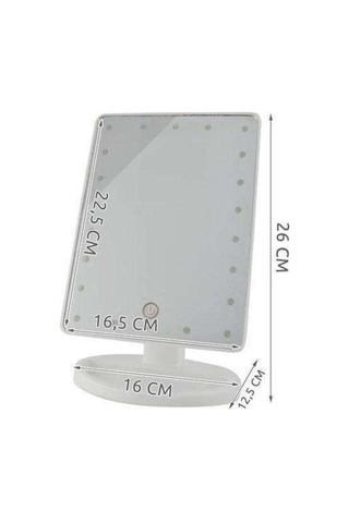 Led Işıklı Makyaj Aynası - Ayarlanabilir - Beyaz Diğer