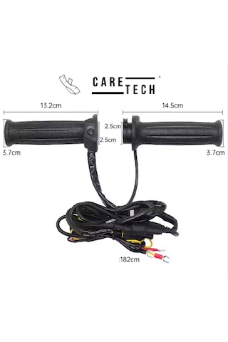 CT-E1970 Elcik Isıtma Motosiklet 5 Kademeli Isıtmalı Geçmeli Takım Motosiklet Gidon Evrense