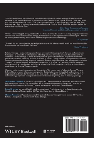 The Wiley-blackwell Handbook Of Schema Therapy: Theory, Research, And Practice