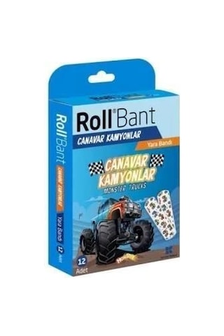 RollBant Canavar Kamyonlar Yara Bandı 12 Adet
