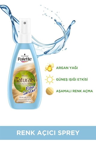 Palette Kalıcı Doğal Renkler Renk Açıcı Sprey