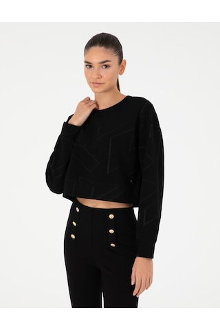 Pierre Cardin Kadın Siyah Sweatshirt 50291038-vr046 Siyah