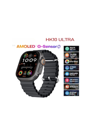 Watch 9 Ultra 2 Serisi 49mm Akıllı Saat Hk 10 Ultra Amoled Ekranlı Tecno Spark 10 Pro Uyumlu