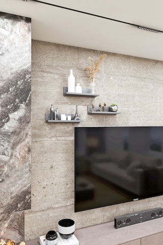 Ases Mobilya Asl2214 Çok Amaçlı Dekoratif Duvar Rafı Beyaz-safir Meşe-beyaz Antrasit