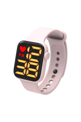 Tenfowee Xr4563 Led Elektronik Spor Saati - 50m Su Geçirmez, Gece Aydınlatması, Tarih/ay Gösterimi, 24 Saat Ve Uzun Pil Ömrü İle Tpu Kordon - Pembe