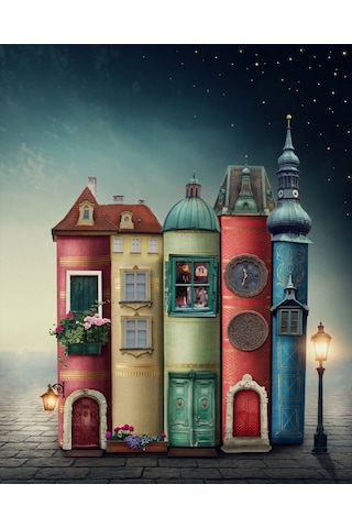 Nova 1000 Parça Geceyi Aydınlatan Kitaplar Puzzle - Elena Schweit