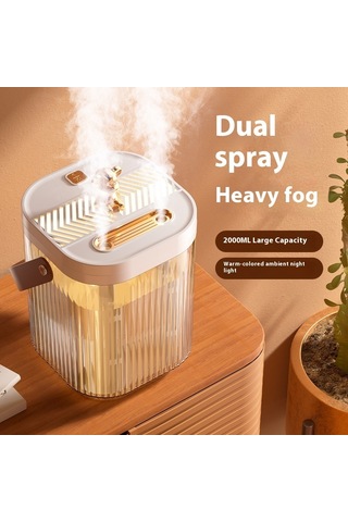 Büyük Boy Gece Lambası Özellikli Hava Nemlendirici Buhar Makinası Bebek Çocuk Yaşlı Odaları İçin