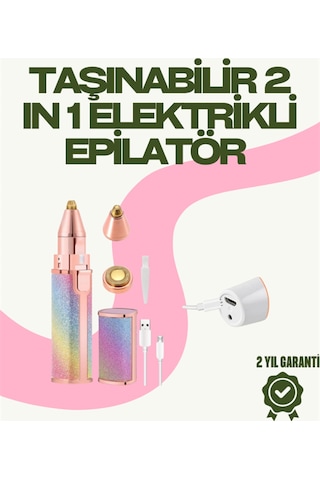 8000 Rpm Taşınabilir Epilatör Kaş Düzeltici Ve Dudak Epilatörlü Pille Çalışan