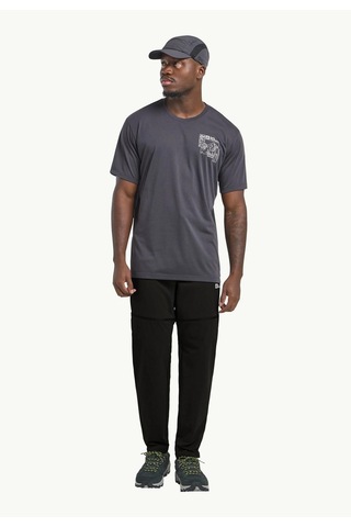 Jack Wolfskin A63928-6000 Hikeout Zip Away Pants M Erkek Outdoor Pantolon Siyah