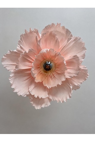 Soft Pembe (Siyah Duy) Italyan Krapon Kağıdı El Yapımı Çiçek Avize,salon & Yatak Odası Aydınlatma (50cm)