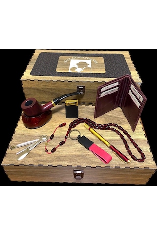 Pipsan Pipo Ahlat Ağacı Balsa Filitreli Çakmaklı Cüzdan Anahtarlık Tesbih Set 605735-709148