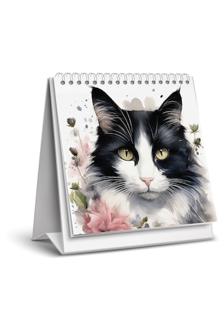 2026 Kedi Color Masa Takvimi-16x15 Cm