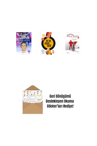 Çocuklar Nasıl Başarır 2 + Her Şey Seninle Başlar + İnsan İsterse - Azmin Zaferi Öyküleri 5 + Okuma Sticker'ları
