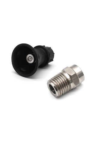 Symbee 40 Derece Basınçlı Yıkama Memesi, Paslanmaz Çelik Ve Kauçuk Koruyuculu, 4.0 Delikli Araç Temizleme Ucu