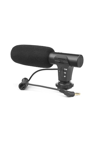 Teltree Shoot Xt-451 Siyah Stereo Mikrofon, 3.5mm Bağlantı, Hot Shoe Montaj, Gürültü Azaltma, Fotoğraf Makinesi/dv İçin Pil Dahil Değil