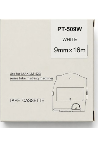 Max Lm-tp509w / Pt-509w Etiket Bant Kaseti Letawın Lm-550a Uyumlu 16m Beyaz