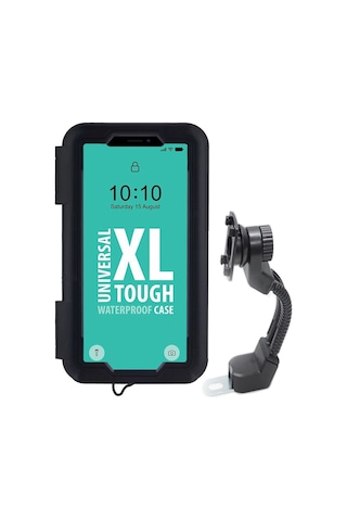 Suporte Motosiklet - Bisiklet Telefon Tutucu Kapalı Model 7 Inch AYNA Bağlantılı ( Xl Büyük Boy )