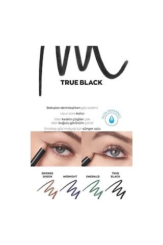 Avon Kohl Sünger Uçlu Suya Dayanıklı Göz Kalemi True Black