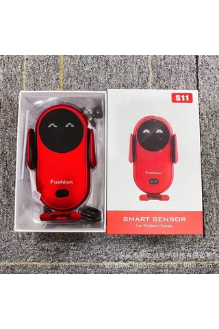 Yifomall Kırmızı Akıllı Kızılötesi Algılama Araç Kablosuz Şarj Cihazı - Otomatik Telefon Tutucu Ve Üst Kalite Materyal İle Taşınabilir