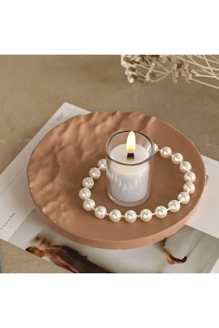 Odi Home 2 Adet Çok Amaçlı Dekoratif Kabartma Tabak Makyaj Takı Organizer 16 Cm 2 Parça