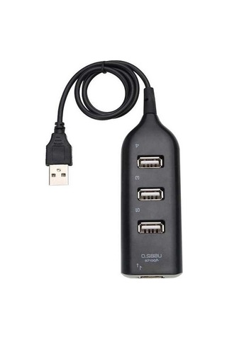 Willowhaven 4 Portlu Usb 2.0 Hub, 44cm Kablo, 480mbps Hızlı Veri Transfer, Siyah 2 Adet