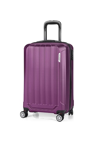 Polo&sky Spring Mor Renk Küçük Kabin Boy Valiz Bavul Füme