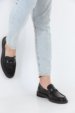 M.Karaca Hakiki Deri Ortopedik Tokalı Klasik Erkek Ayakkabı Rugan