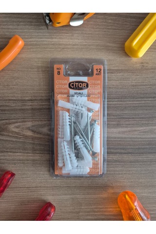 Çitor Vidalı Dübel Çoklu Paket 4 x 50