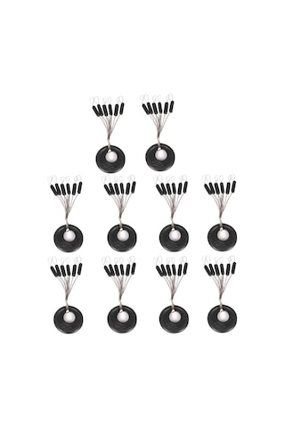 Ranyeek Balıkçılık Kauçuk Tıkaçları - 10 Adet Orta Boy Siyah Silindir Şekli, Akıcı Ve Hafif, 6'lı Paket