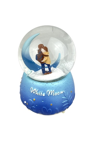 Beyaz Ay - White Moon Işıklı Ve Müzikli Kar Küresi