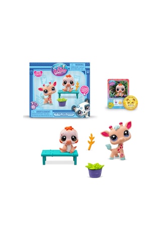 Hasbro Littlest Pet Shop 2'li Paketa 00586 G7 93-g7 92 Zürafa-tembel Hayvan Çok Renkli