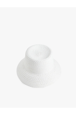 Koton Bucket Hasır Şapka Beyaz 6sak40036aa