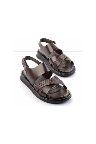 Kahve Leather Erkek Sandalet E05433015214 Kahve